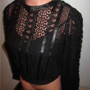 Express Lace and leather top